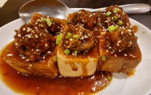 Eight treasures tofu at Lotus Vegetarian 莲心 - Novena in Central Singapore