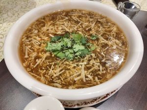 Fa Cai Mock Fin Soup
發菜素翅 at Lotus Vegetarian 莲心 - Novena in Central Singapore