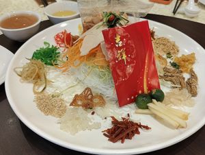 My first louhei for dragon year. at Lotus Vegetarian 莲心 - Novena in Central Singapore