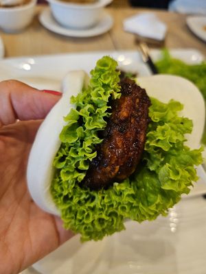 Lion Mane Mushroom Lotus Bun ~ 20/2/24 at Lotus Vegetarian 莲心 - Novena in Central Singapore