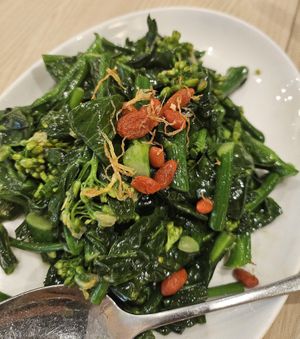Stir fried Kailan ~ 22/3/24 at Lotus Vegetarian 莲心 - Novena in Central Singapore