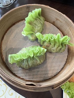Crystal dumplings  at Lotus Vegetarian 莲心 - Novena in Central Singapore