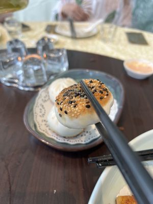 Fried and steam bao  at Lotus Vegetarian 莲心 - Novena in Central Singapore