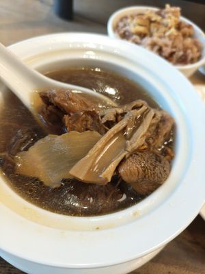 Double boiled Mushroom Soup ~ 18/8/24 at Lotus Vegetarian 莲心 - Novena in Central Singapore