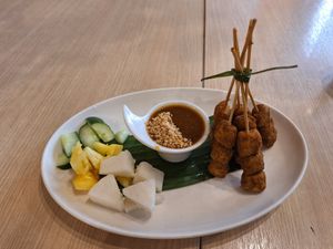 Homemade satay sticks at Lotus Vegetarian 莲心 - Novena in Central Singapore