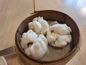 Veggie bbq soya meat buns at Lotus Vegetarian 莲心 - Novena in Central Singapore