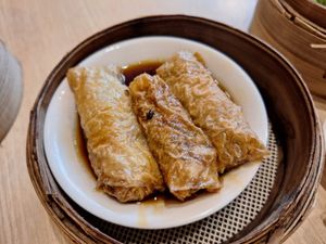Steamed bean curd rolls at Lotus Vegetarian 莲心 - Novena in Central Singapore