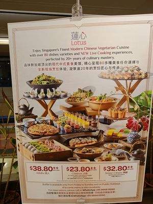 Buffet option Friday-Sunday at Lotus Vegetarian 莲心 - Novena in Central Singapore