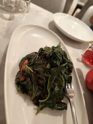 Salad Potato Leaves at Lotus Vegetarian 莲心 - Novena in Central Singapore