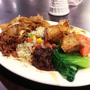 Chinese food platter at Lotus Vegetarian 莲心 - Novena in Central Singapore