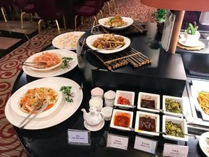 Appetiser and condiments station at Lotus Vegetarian 莲心 - Novena in Central Singapore