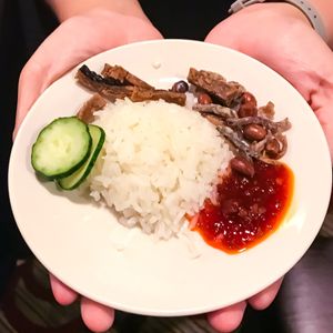 Chicken rice at Lotus Vegetarian 莲心 - Novena in Central Singapore