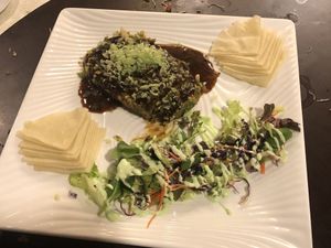 10pax set b: lion mane mushroom loaf w/ veg wrap at Lotus Vegetarian 莲心 - Novena in Central Singapore