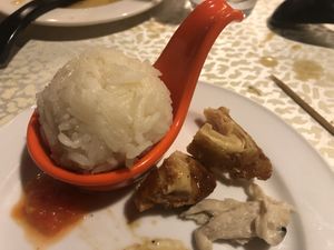 10pax set b: sesame rice balls w/ dual condiments  at Lotus Vegetarian 莲心 - Novena in Central Singapore