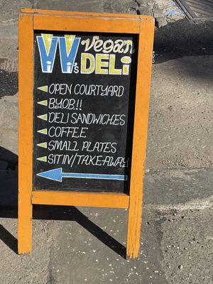 Sign so you don’t miss it  at Vivi's Deli in Glasgow