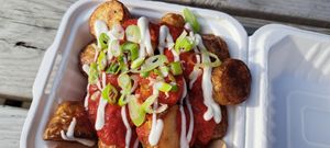 Patatas bravas at Vivi's Deli in Glasgow
