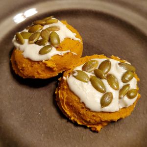 G/F, VEGAN, ICED PUMPKIN COOKIES! at Globowl Cafe in Lexington