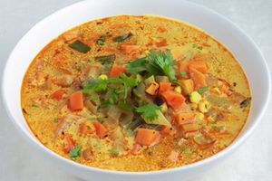 Local Bone Broth Vegetable Broth at Globowl Cafe in Lexington