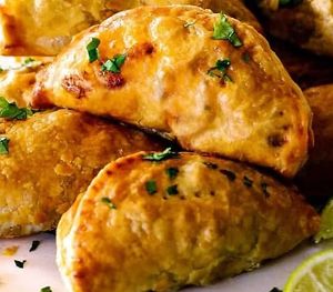 Empanadas - Portabella Mushroom & Traditional Meat at Globowl Cafe in Lexington
