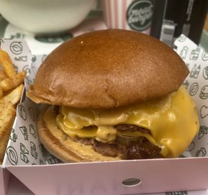 Smash burger   at Neat - Camden in North West London