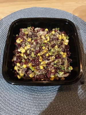 Bean salad at Vegebar in Belgrade