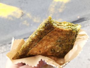 Sponach pancake at Vegebar in Belgrade