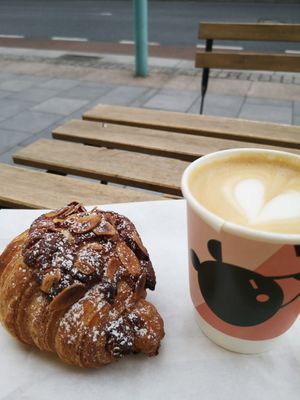 Croissant and coffee at Bear Lemon in Dublin