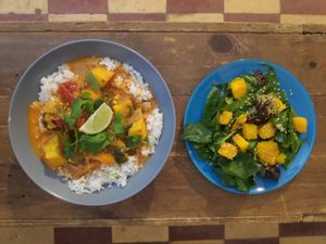 Peanut west africa stew with sweet potatoes. at Cantina da Cooperativa Mula in Barreiro
