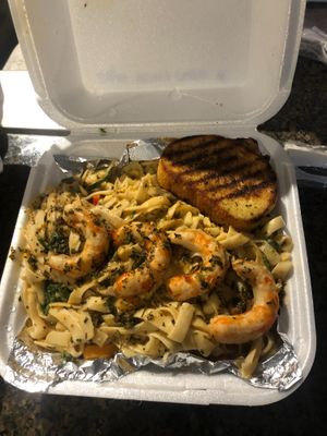 Cajun shrimp pasta at Planted Soul - Maybe closed in College Park