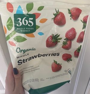 Frozen strawberries bought  at Whole Foods Market - Upper West Side in New York City