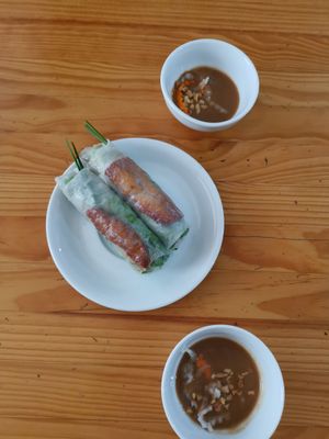 Fresh spring rolls (Goi Cuon) at Hoang Nhi - P1 in Da Lat
