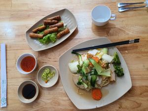 Soft noodle && fried spring roll at Hoang Nhi - P1 in Da Lat