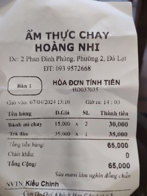 The sandwich was small until I saw the price. 🤯 Super cheap at Hoang Nhi - P1 in Da Lat