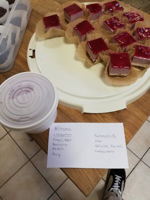 Allergene - Lebkuchen (Achtung Honig) und Himbeerschnitten at Louie's Grünepflaume in Hamburg