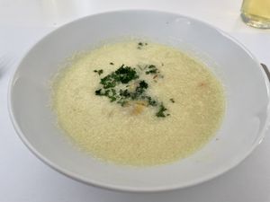 Kohlrabisuppe  at Veganes Bistro in Schindellegi