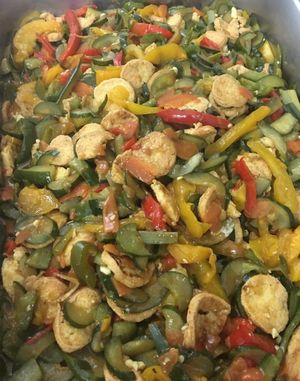 Capsicum with tofu
Photo by Lian Hua She  at Lian Hua 莲花素食 in Ipoh