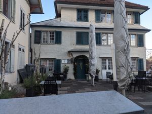 Outdoor seating at Gasthof Rössli in Werdenberg