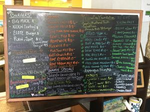 The extensive menu at Ms Julie's Kitchen in Akron