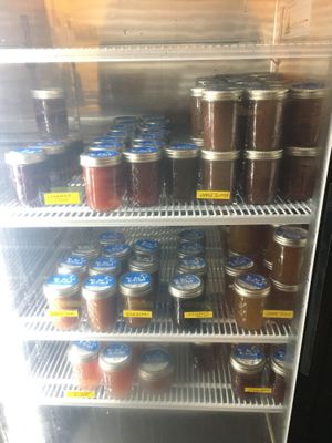 Homemade condiments at Ms Julie's Kitchen in Akron