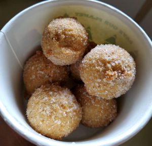 sugared gluten free donut holes at Ms Julie's Kitchen in Akron