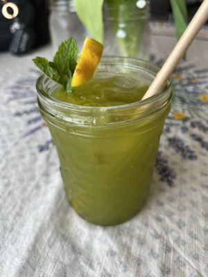 Mint Lemonade 🤩  at Ms Julie's Kitchen in Akron