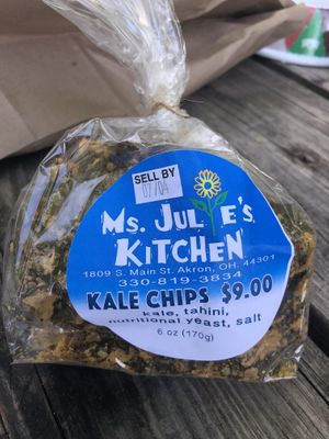 Kale chips  at Ms Julie's Kitchen in Akron