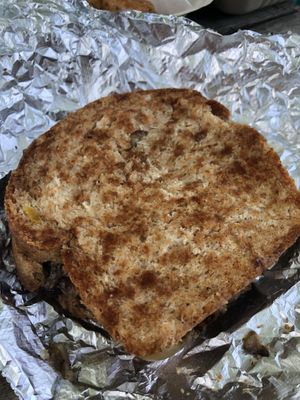 Mushroom melt with hempseed Pattie. Amazing!  at Ms Julie's Kitchen in Akron