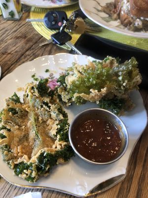 Kale wings!! 😋 at Ms Julie's Kitchen in Akron