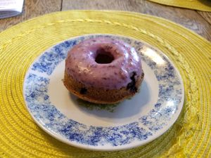 Blueberry donut at Ms Julie's Kitchen in Akron