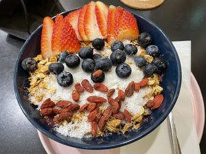 Berries in Bed (without banana), i love acai size, 354 baht  at Cherry on Top Acai Bowls in Bangkok