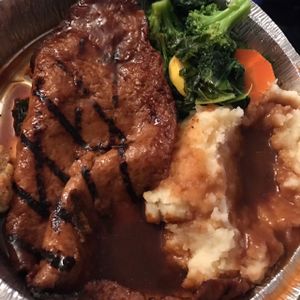 Flank seitan steak at Kaya's Kitchen in Belmar