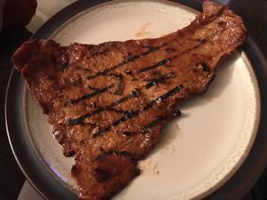 flank seitan steak  at Kaya's Kitchen in Belmar