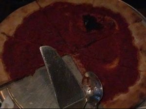 pizza sans cheese; they had daya available but we passed. it was well received! at Kaya's Kitchen in Belmar