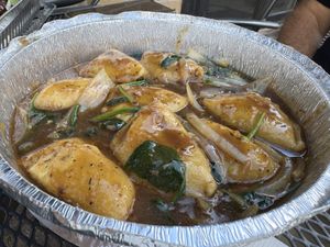 Pierogies. The sauce was flavorful! Like a beefy broth with onions. The Pierogies and filling themselves were simple, soft potatoey, and mild, but the sauce pulled its weight.  at Kaya's Kitchen in Belmar